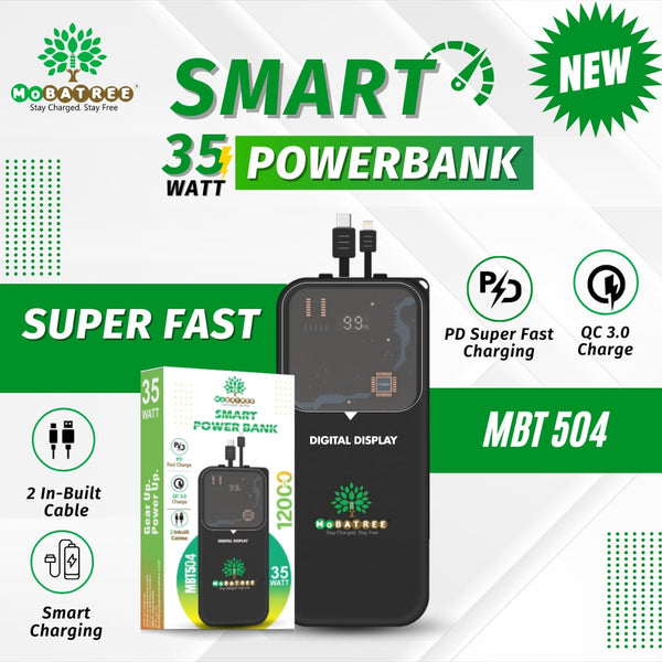 MBT 502 Double Raftaar 25000 mAh Lithium Polymer powerbank, 22W Two Wa -  Mobatree