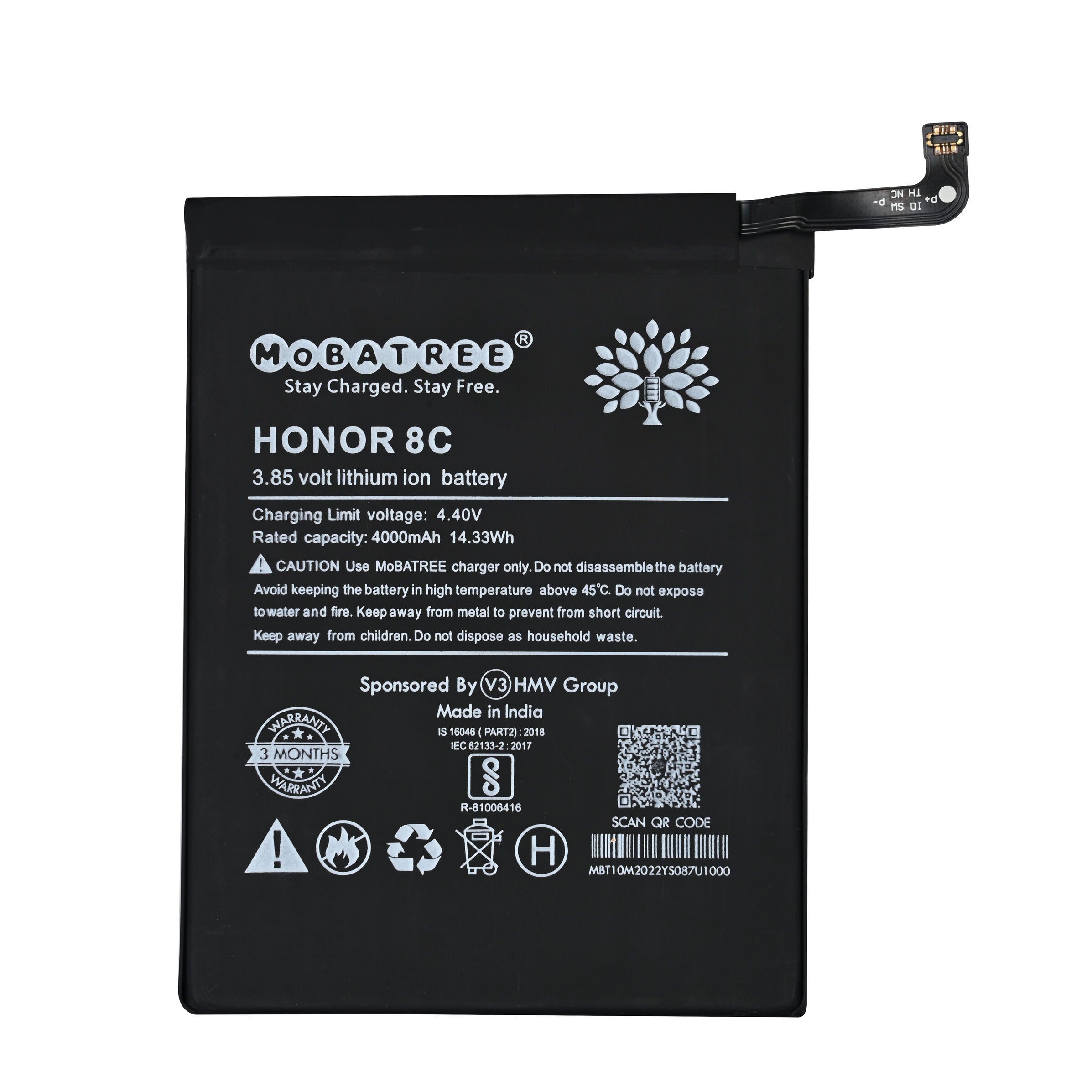 Mobatree Original Mobile Battery for Huawei Honor 8C, 4000mAh (90 Days ...